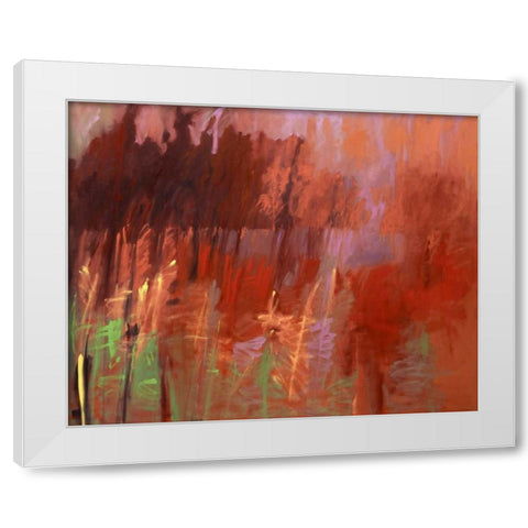 Once Autumn White Modern Wood Framed Art Print by Schmidt, Jane