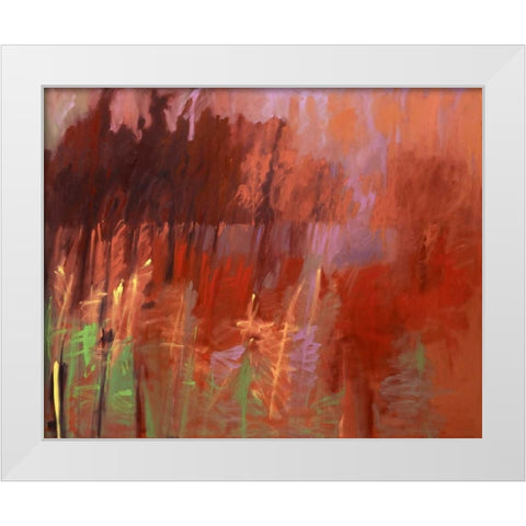 Once Autumn White Modern Wood Framed Art Print by Schmidt, Jane