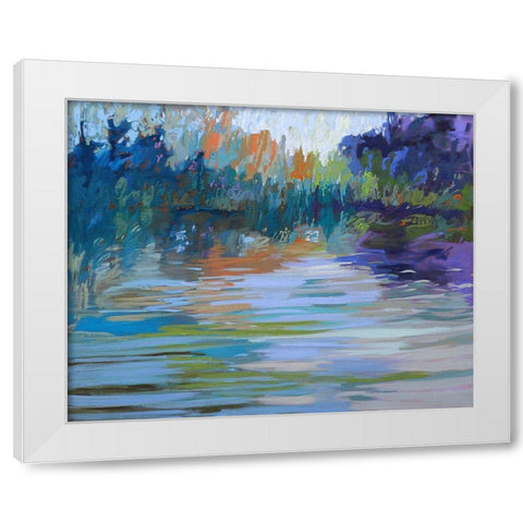 Waterways VI White Modern Wood Framed Art Print by Schmidt, Jane