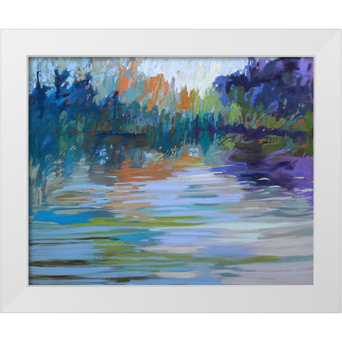 Waterways VI White Modern Wood Framed Art Print by Schmidt, Jane