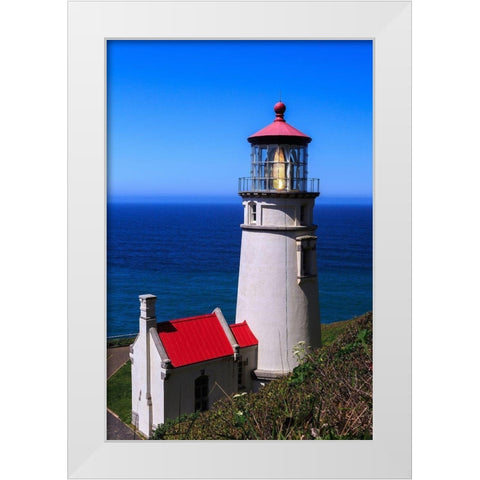 Heceta Head Lighthouse White Modern Wood Framed Art Print by Severn, Shawn/Corinne