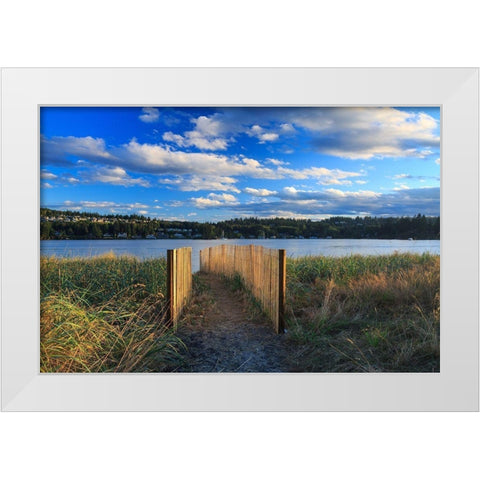 Sunset at Port Ludlow White Modern Wood Framed Art Print by Severn, Shawn/Corinne