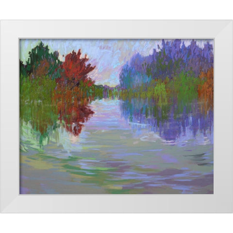 Waterways VII White Modern Wood Framed Art Print by Schmidt, Jane