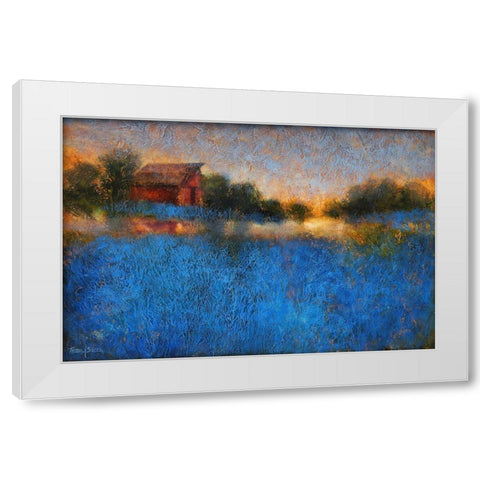 Glowing Horizon White Modern Wood Framed Art Print by Stotts, Thomas