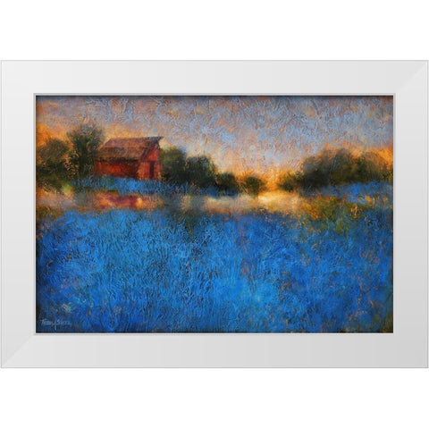 Glowing Horizon White Modern Wood Framed Art Print by Stotts, Thomas