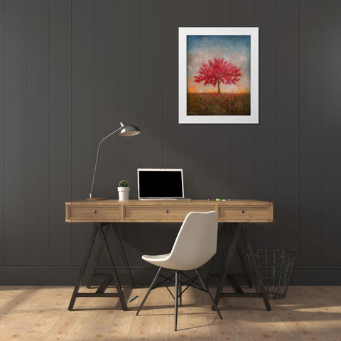 Red Bud No. 1 White Modern Wood Framed Art Print by Stotts, Thomas
