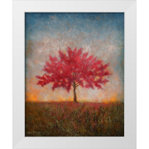 Red Bud No. 1 White Modern Wood Framed Art Print by Stotts, Thomas
