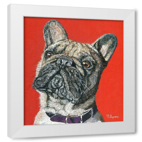 Amour White Modern Wood Framed Art Print by Symons, Melissa