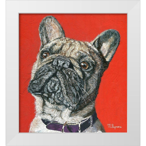 Amour White Modern Wood Framed Art Print by Symons, Melissa