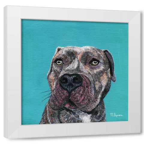 Good Boy White Modern Wood Framed Art Print by Symons, Melissa