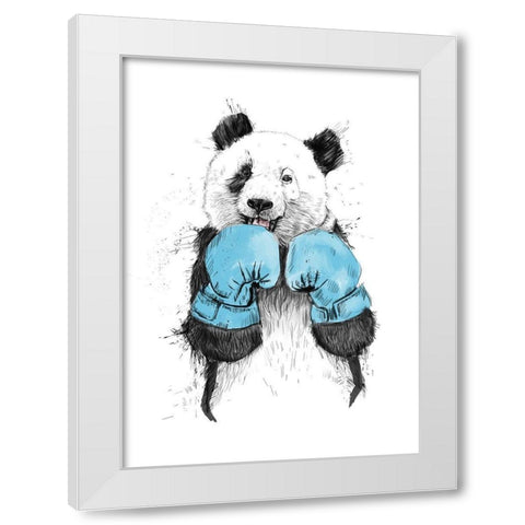 The Winner White Modern Wood Framed Art Print by Solti, Balazs