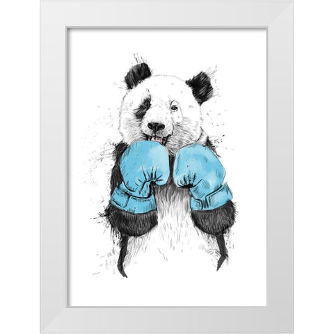 The Winner White Modern Wood Framed Art Print by Solti, Balazs