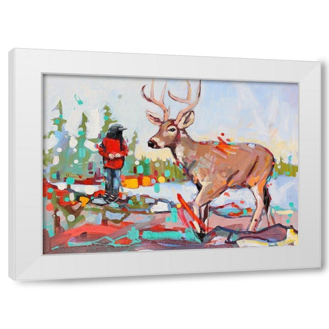 Love Letters White Modern Wood Framed Art Print by Swanson, Adam