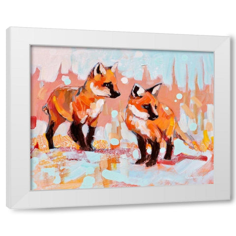 My Heart White Modern Wood Framed Art Print by Swanson, Adam
