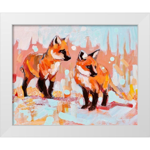 My Heart White Modern Wood Framed Art Print by Swanson, Adam