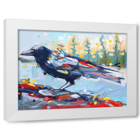 Working Backwards White Modern Wood Framed Art Print by Swanson, Adam