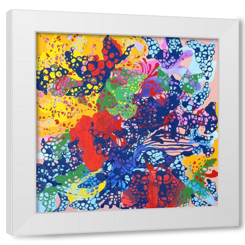 Curly Cue White Modern Wood Framed Art Print by Siegmann, Sofie