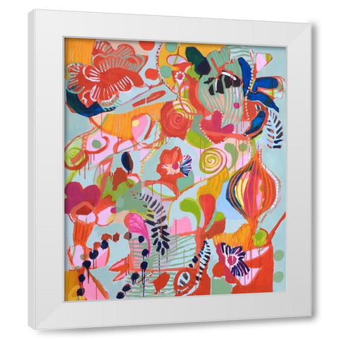 Femme Assise White Modern Wood Framed Art Print by Siegmann, Sofie