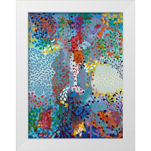 Vreniaâ‚¬â„¢s Stories White Modern Wood Framed Art Print by Siegmann, Sofie