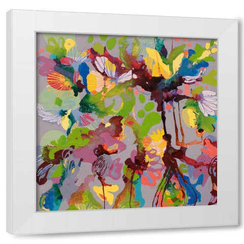 Windy Days White Modern Wood Framed Art Print by Siegmann, Sofie