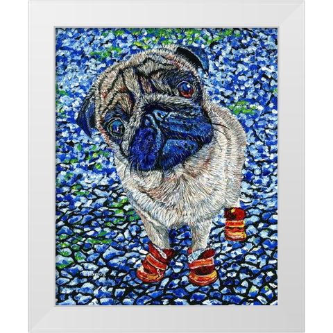 Boots White Modern Wood Framed Art Print by Symons, Melissa