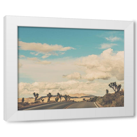 Weekend Drive White Modern Wood Framed Art Print by Soffia, Myan