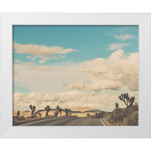 Weekend Drive White Modern Wood Framed Art Print by Soffia, Myan