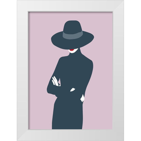 Lady No. 3 White Modern Wood Framed Art Print by Salvadori, Sean