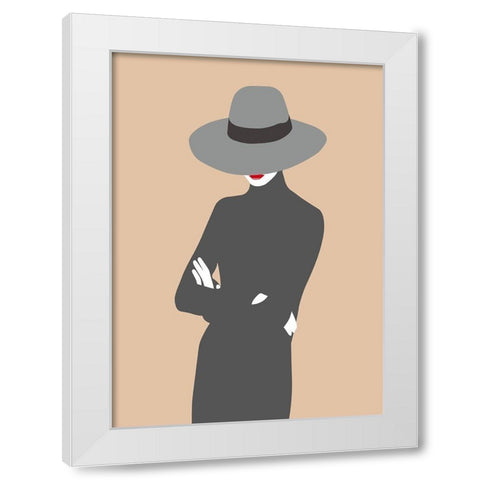 Lady No. 5 White Modern Wood Framed Art Print by Salvadori, Sean