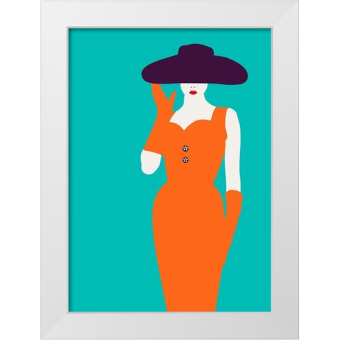 Lady No. 12 White Modern Wood Framed Art Print by Salvadori, Sean