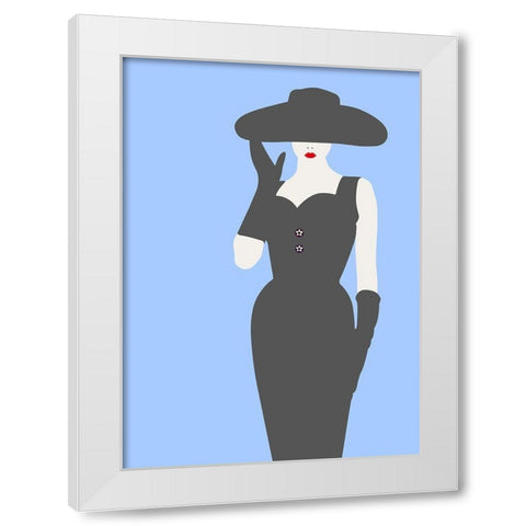 Lady No. 13 White Modern Wood Framed Art Print by Salvadori, Sean