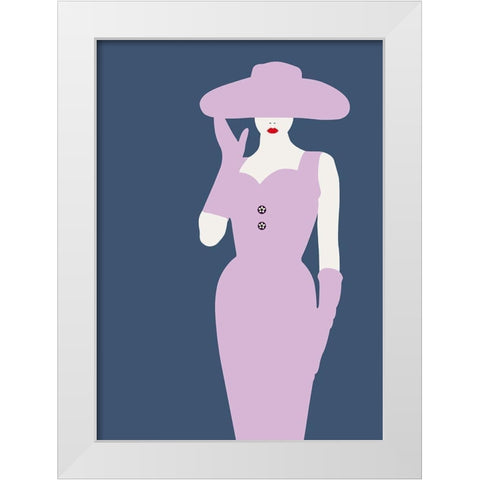 Lady No. 14 White Modern Wood Framed Art Print by Salvadori, Sean