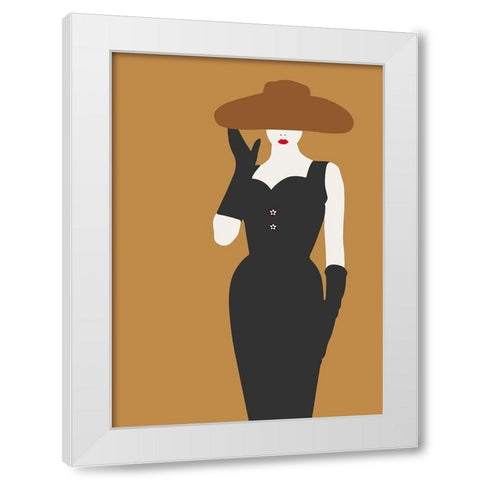 Lady No. 16 White Modern Wood Framed Art Print by Salvadori, Sean