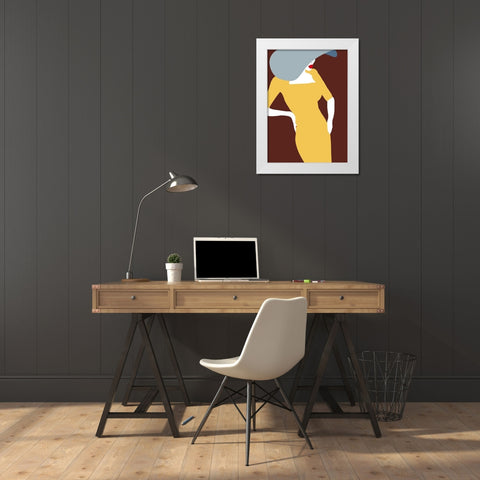 Lady No. 17 White Modern Wood Framed Art Print by Salvadori, Sean