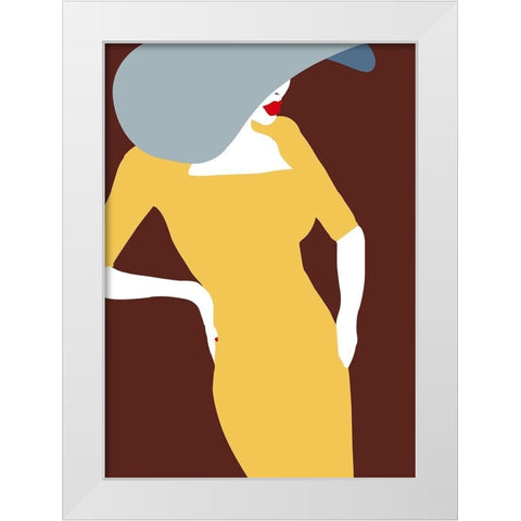Lady No. 17 White Modern Wood Framed Art Print by Salvadori, Sean