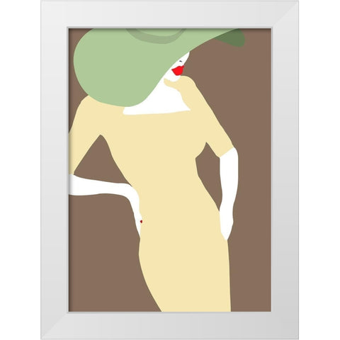 Lady No. 19 White Modern Wood Framed Art Print by Salvadori, Sean