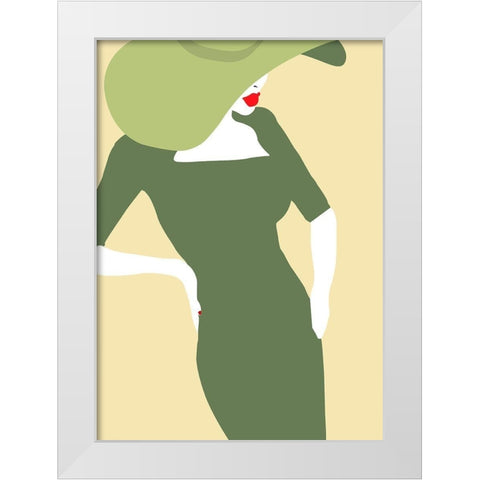 Lady No. 20 White Modern Wood Framed Art Print by Salvadori, Sean