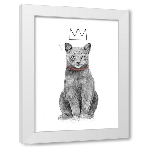 King of Everything White Modern Wood Framed Art Print by Solti, Balazs