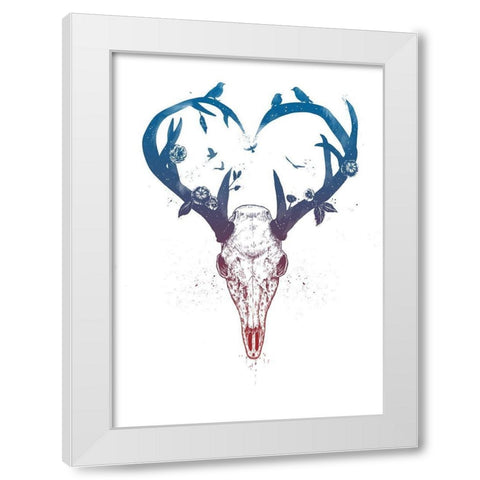Neverending Love White Modern Wood Framed Art Print by Solti, Balazs