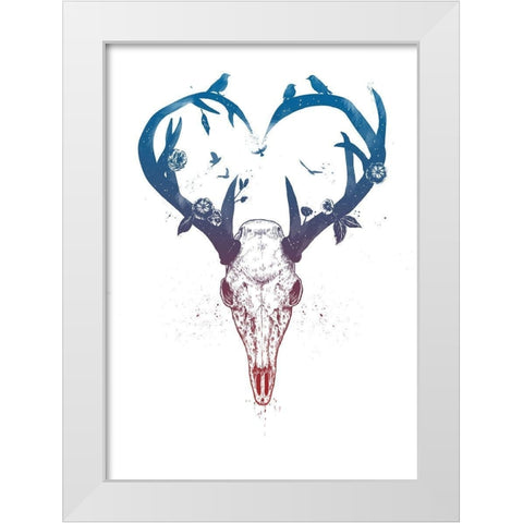 Neverending Love White Modern Wood Framed Art Print by Solti, Balazs