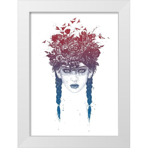 Summer Queen No. 2 White Modern Wood Framed Art Print by Solti, Balazs