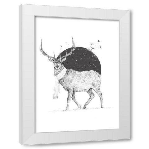 Winter Is All Around White Modern Wood Framed Art Print by Solti, Balazs