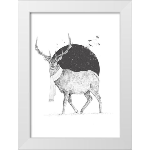Winter Is All Around White Modern Wood Framed Art Print by Solti, Balazs