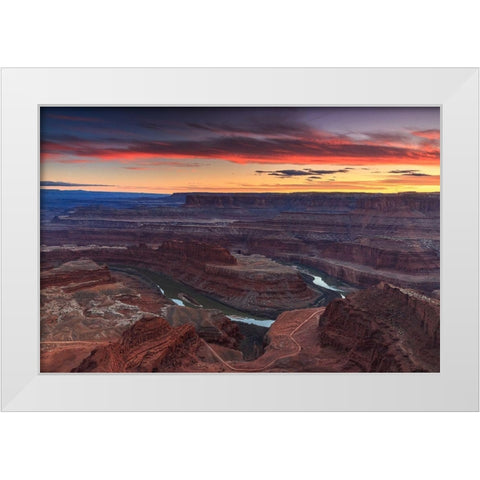 Sunset at Dead Horse White Modern Wood Framed Art Print by Severn, Shawn-Corinne