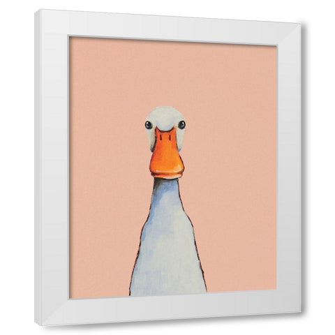 Little Duck White Modern Wood Framed Art Print by Stewart, Lucia