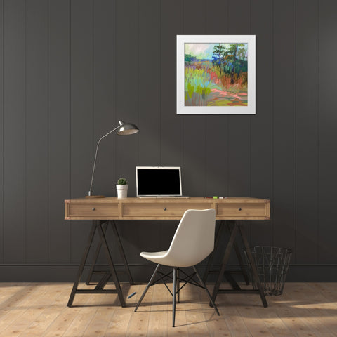 Out There White Modern Wood Framed Art Print by Schmidt, Jane
