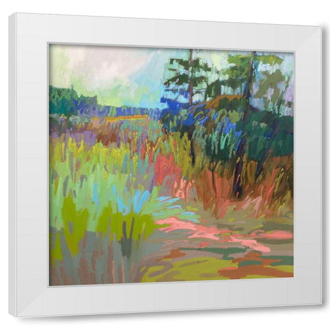 Out There White Modern Wood Framed Art Print by Schmidt, Jane