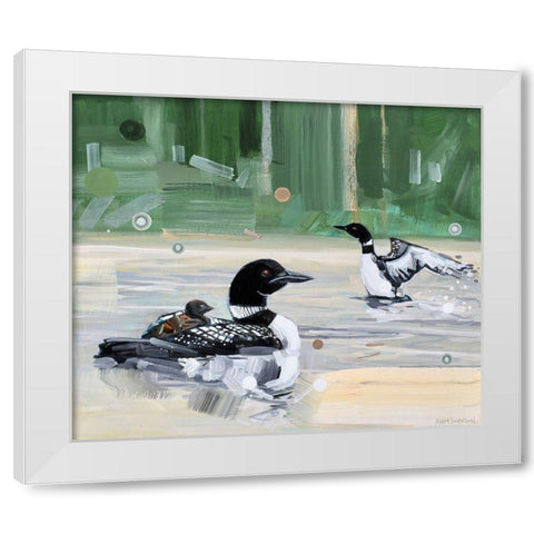 Acting Looney White Modern Wood Framed Art Print by Swanson, Adam