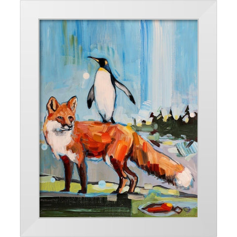 Chase White Modern Wood Framed Art Print by Swanson, Adam