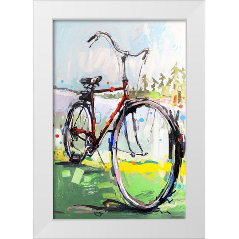 Get My Feet Up White Modern Wood Framed Art Print by Swanson, Adam